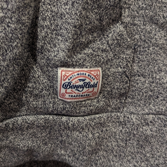 3/$30 Benny Gold dark blue Marley hoodie - Picture 3 of 5